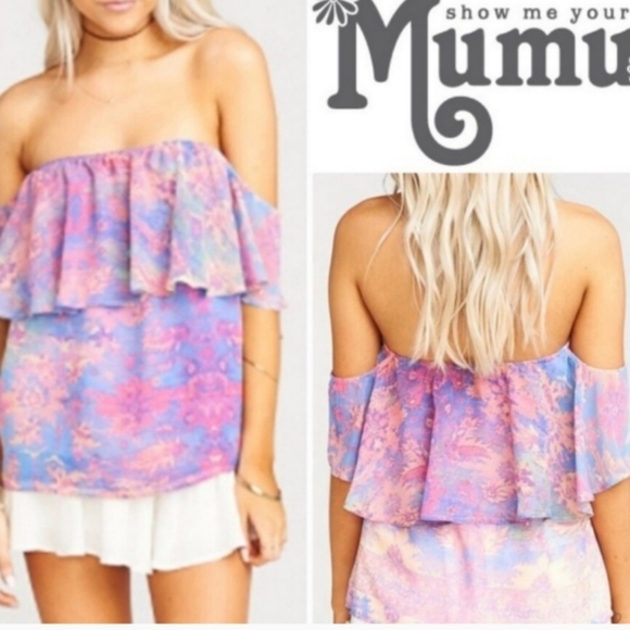 Show Me Your Mumu Blouse Chiquita Malibu Top Size XS - Picture 2 of 7